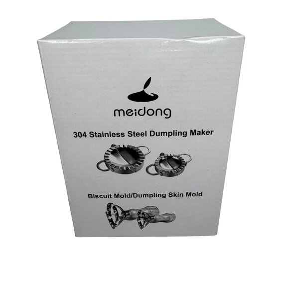 Meidong 304‎ Stainless Steel Dumpling & Biscuit Maker Set With Wooden Handles - Picture 2 of 3